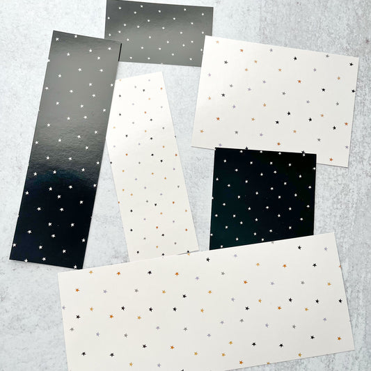 halloween stars double sided box backers  - pack of 24