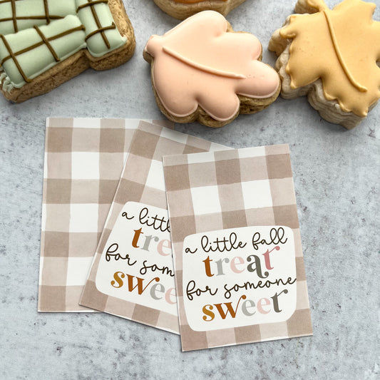 a little fall treat for someone sweet rectangle tags - pack of 24