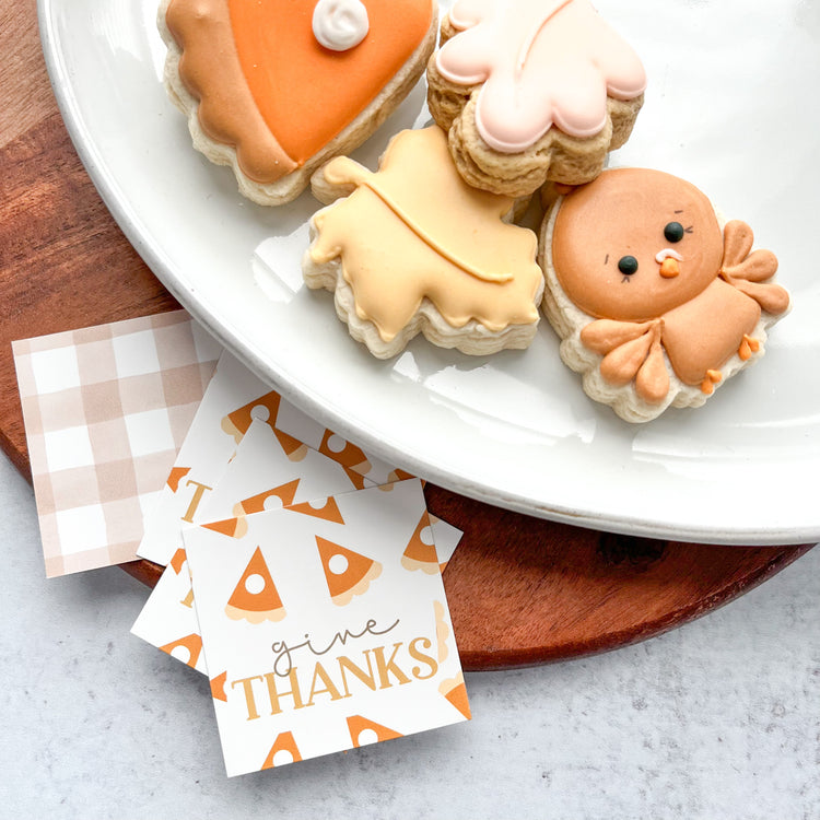 give thanks square tags - pack of 24