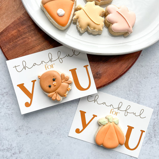 thankful for you horizontal 5x3.5" cookie cards - pack of 24