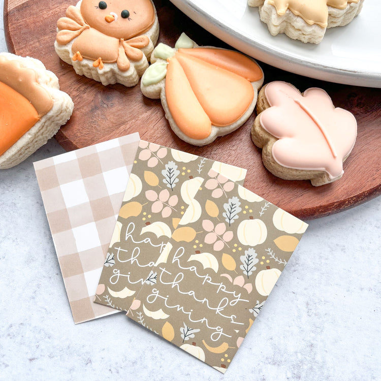 happy thanksgiving rectangle tags - pack of 24