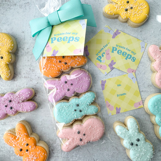 treats for my peeps square tags - pack of 24