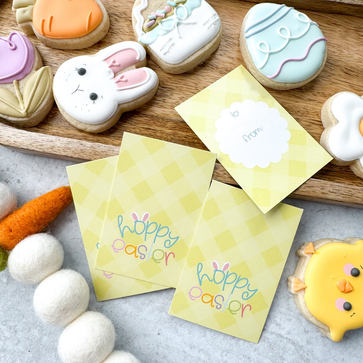 hoppy easter rectangle tags - pack of 24