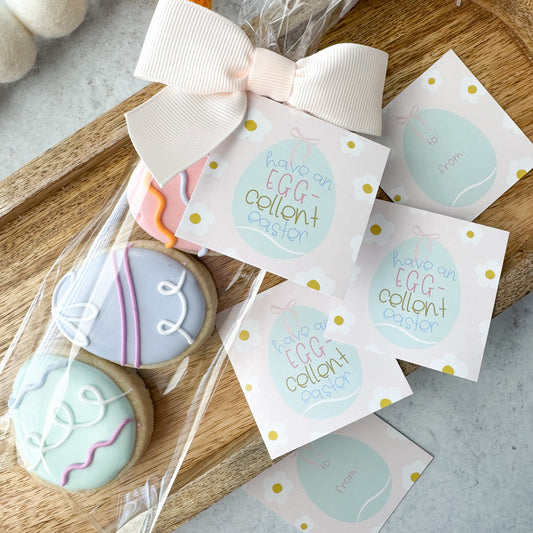 have an egg-cellent easter square tags - pack of 24