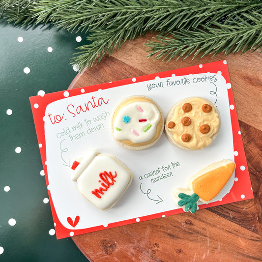 cookies for santa 5x7 box backer  - pack of 24