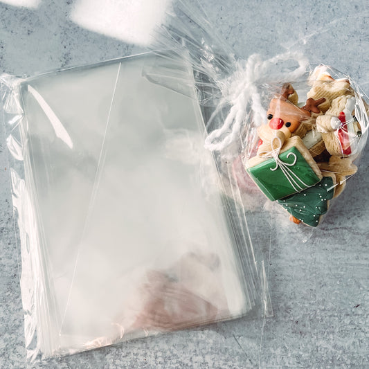 clear flat cookie bags - 1.2 mil polypropylene - 6"x9" set of 100