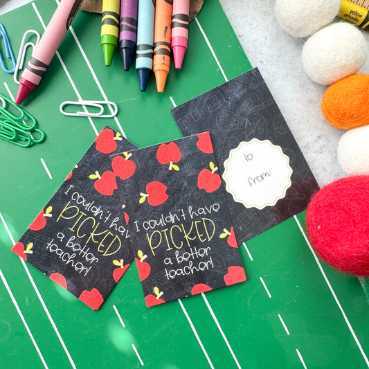2025 i couldn't have picked a better teacher rectangle tags - pack of 24