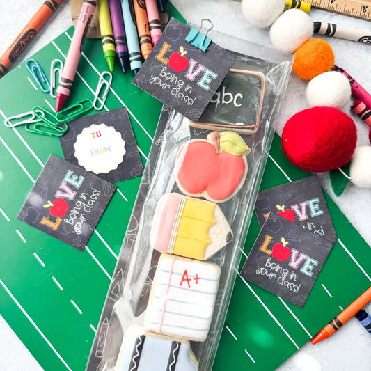 2025 love being in your class square tags - pack of 24