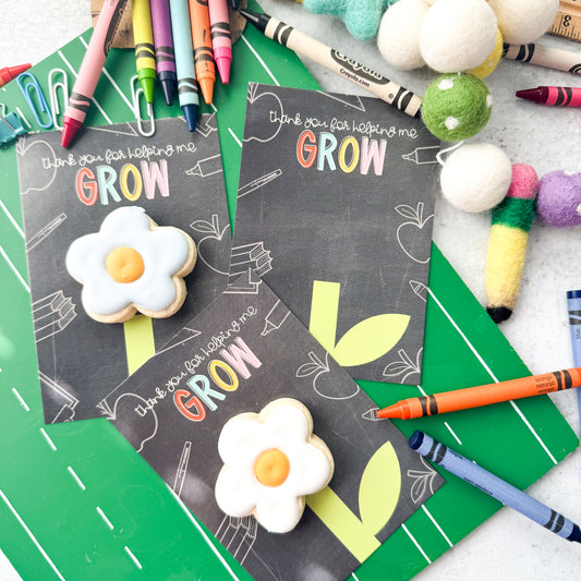 2025 thank you for helping me grow 3.5x5"  cookie cards - pack of 24