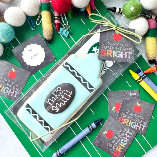 2025 thank you for making us bright square tags - pack of 24