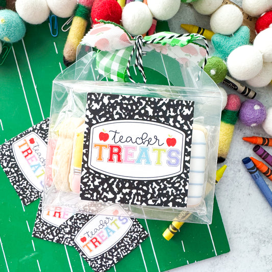colorful teacher treats stickers 2.5"x2.5" - pack of 24