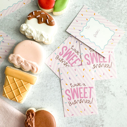 2025 sprinkle have a sweet summer rectangle tags - pack of 24