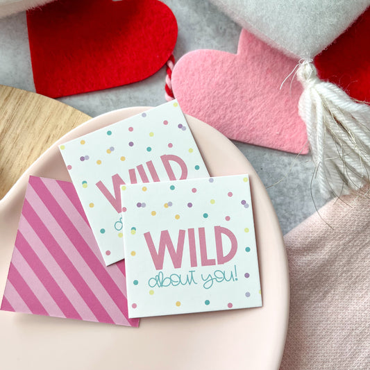 wild about you square tags - pack of 24