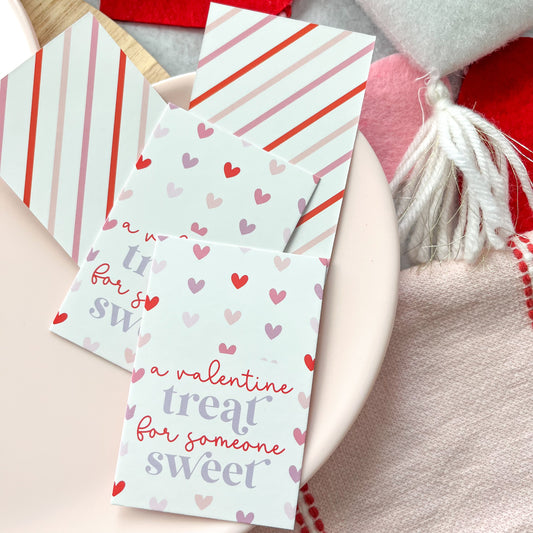 a valentine treat for someone sweet rectangle tags - pack of 24