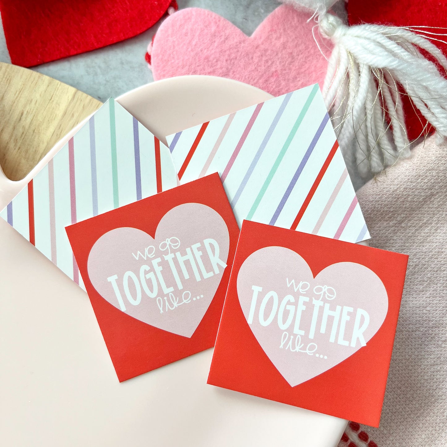 red we go together like square tags - pack of 24