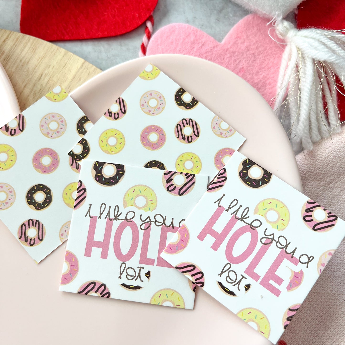 i like you a hole lot  square tags - pack of 24