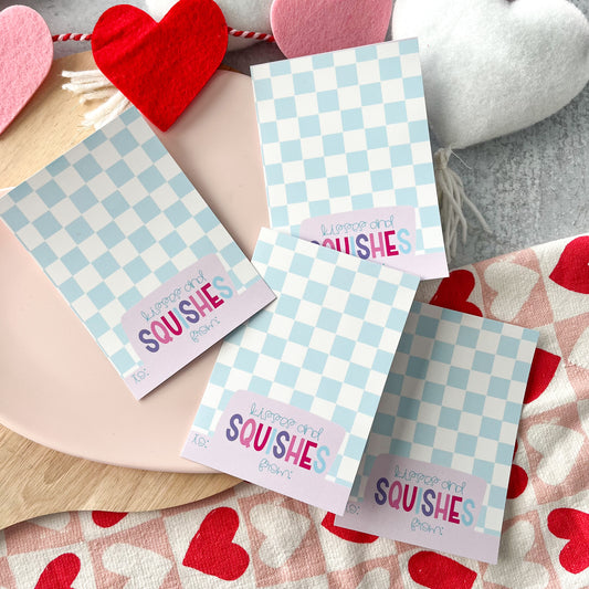 kisses and squishes 3.5x5" cookie cards - pack of 24