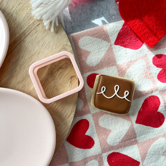 chocolate square mini cookie cutter