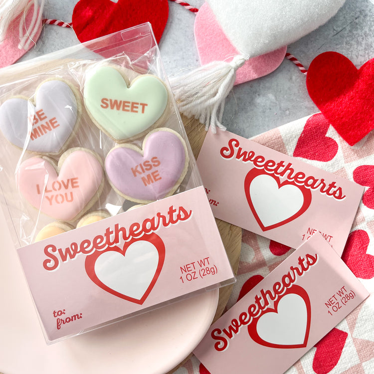 sweetheart box front - 2.5" x 5" - pack of 24