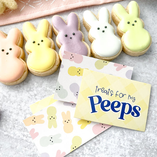 treats for my peeps rectangle tags - pack of 24