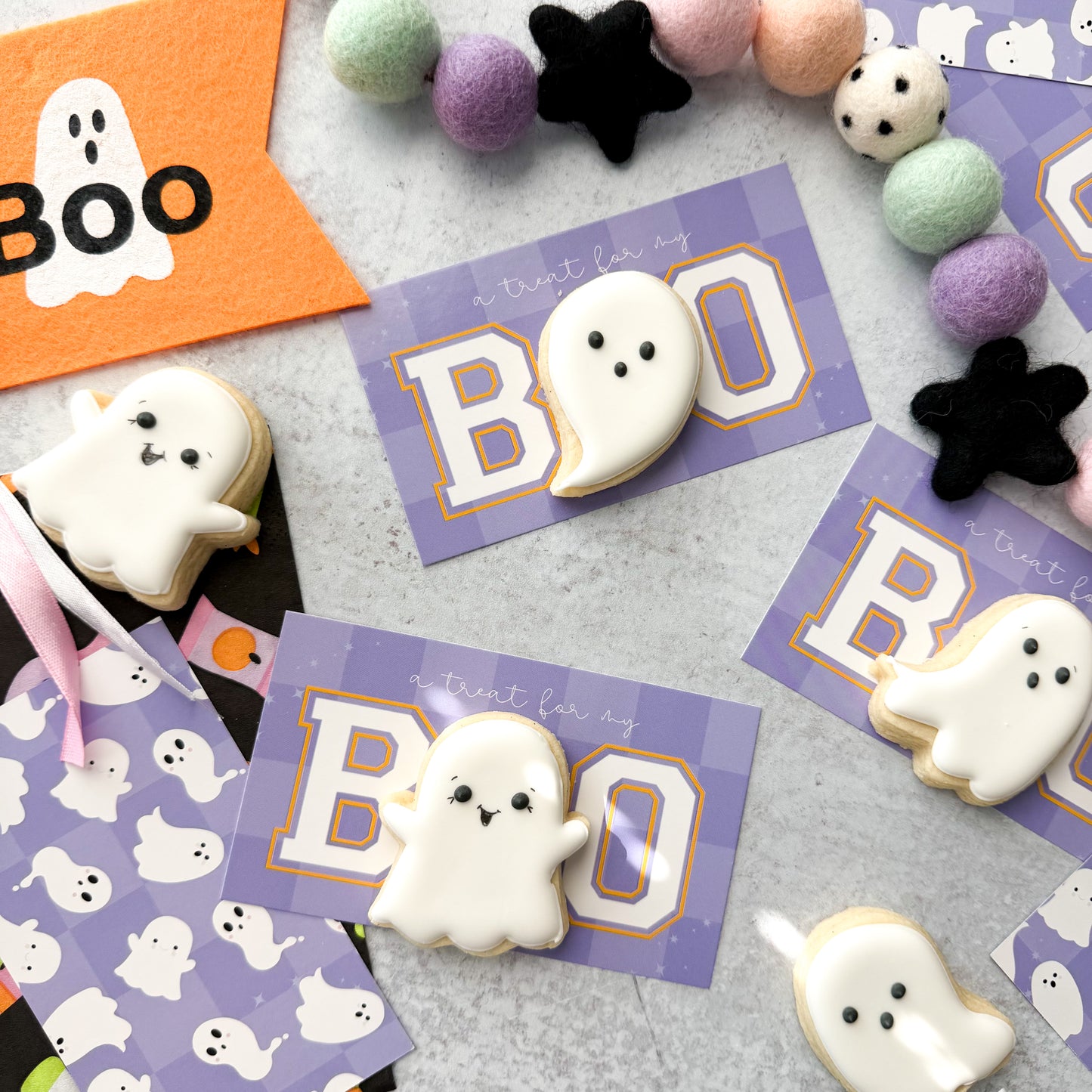 purple a treat for my boo skinny cookie cards  - pack of 24
