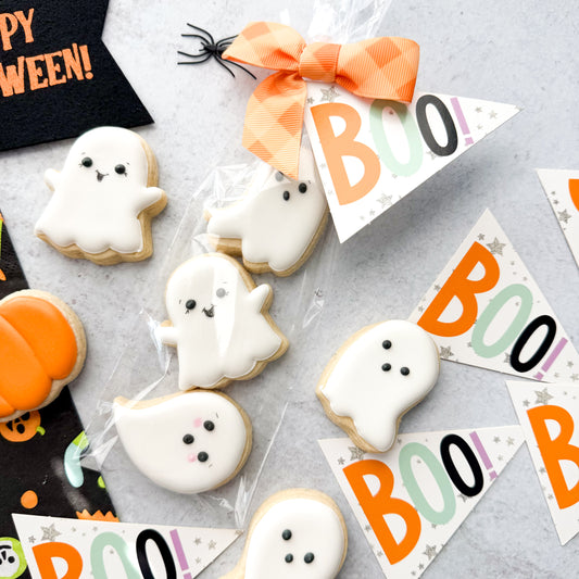 boo triangle tags - pack of 24