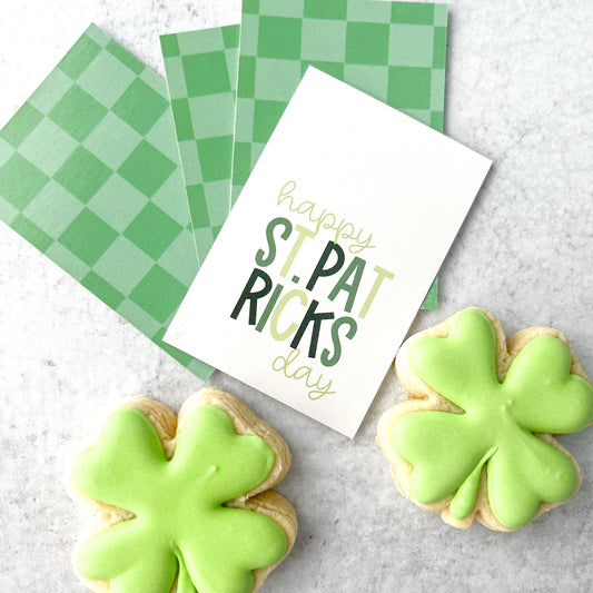 happy st. patricks day rectangle tags - pack of 24