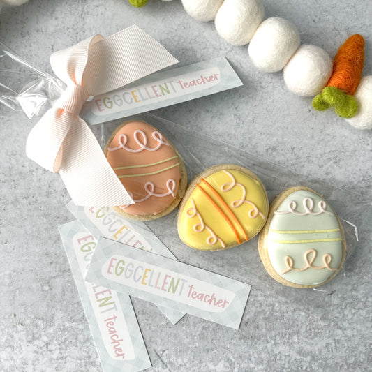 eggcellent teacher skinny 3.5x1" tags - pack of 24