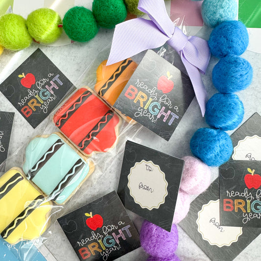 2025 ready for a bright year square tags - pack of 24