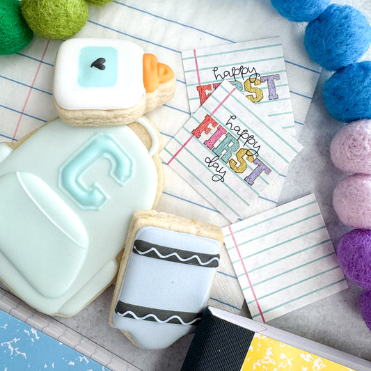 2025 patch happy first day square tags - pack of 24