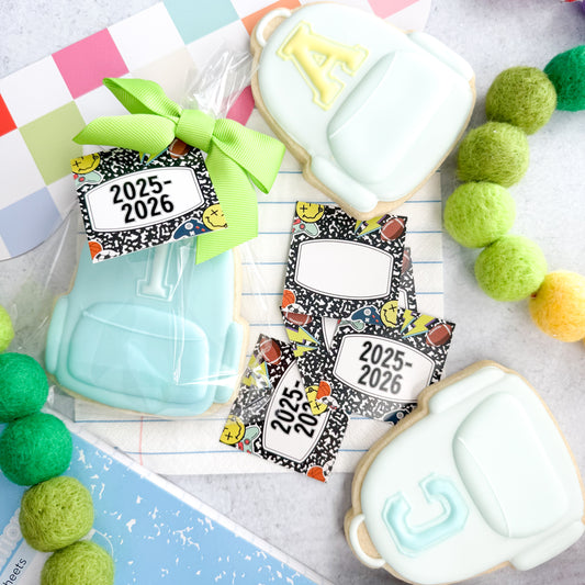 2025-2026 boy square tags - pack of 24