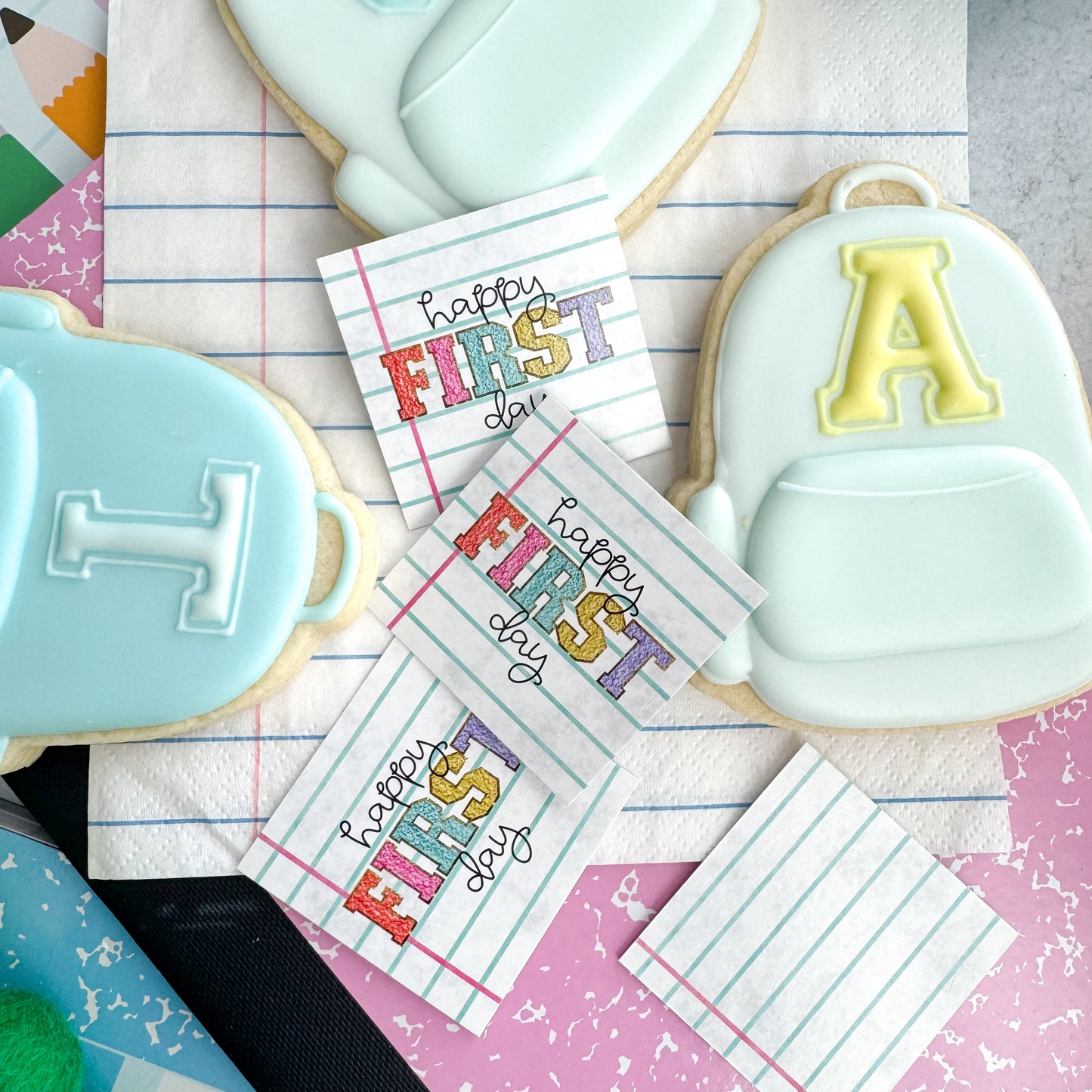 2025 patch happy first day square tags - pack of 24