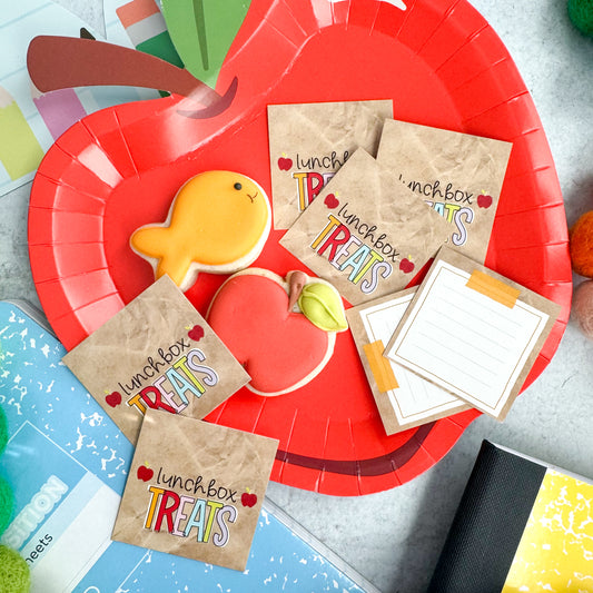 2025 lunchbox treats square tags - pack of 24