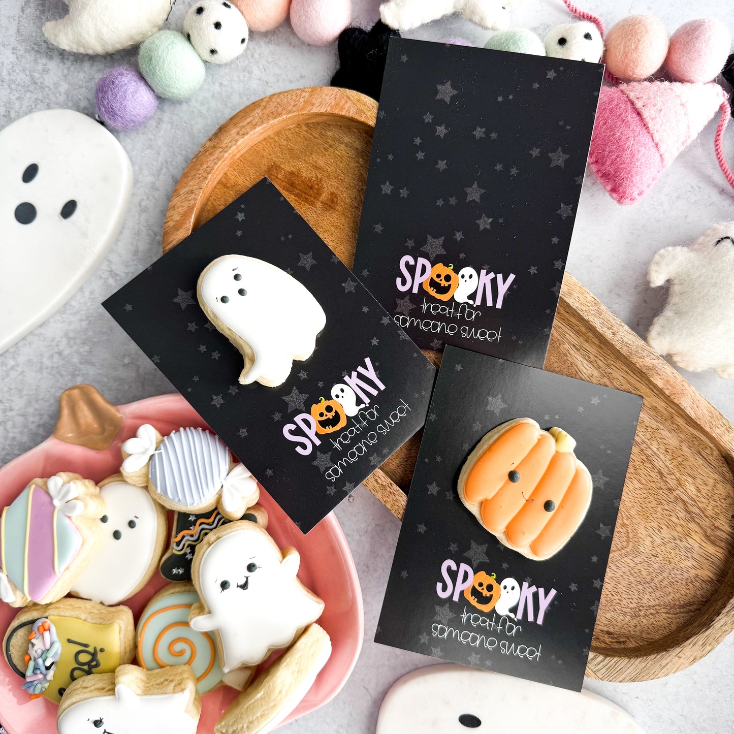 2025 spooky treat for someone sweet 3.5 x 5"  cookie cards - pack of 24