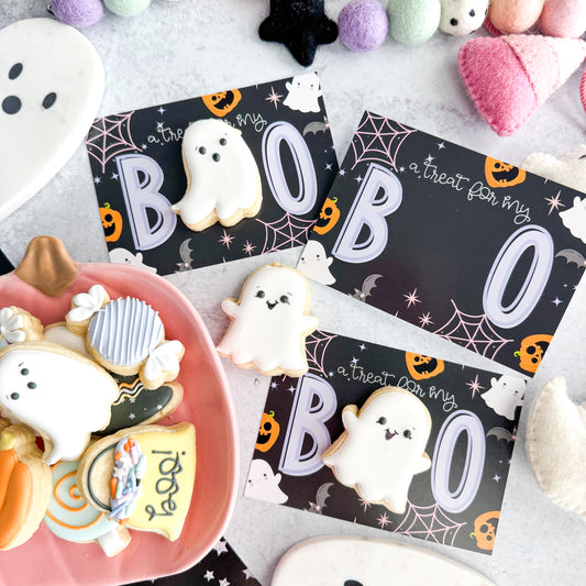 2025 black a treat for my boo 5x3.5"  cookie cards - pack of 24