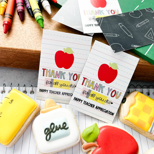 thank you for all you do rectangle tags - pack of 24