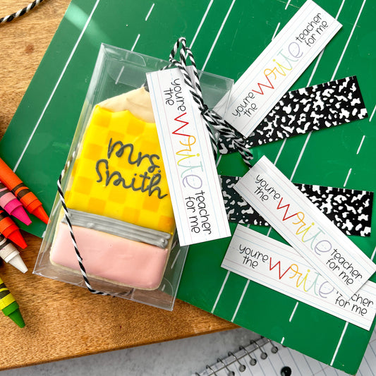 you're the write teacher for me skinny 3.5x1" tags - pack of 24