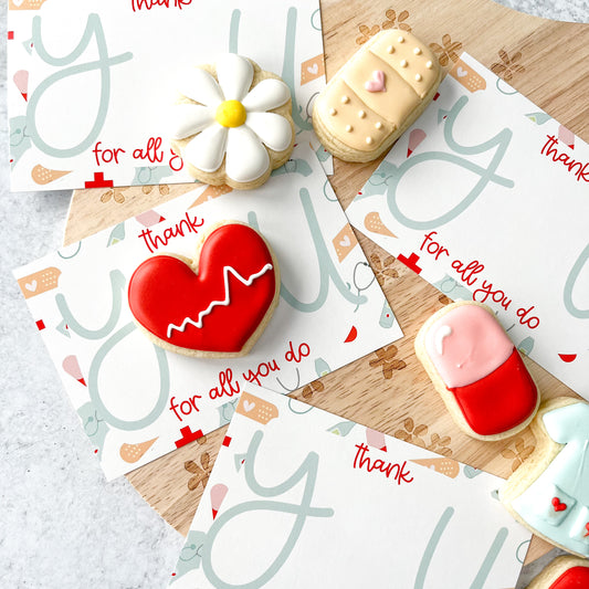 thank you for all you do 5x3.5" cookie cards - pack of 24