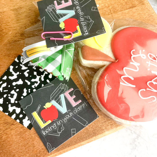 love being in your class square tags - pack of 24