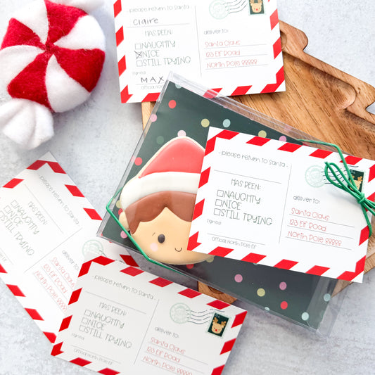 elf report card postcards 5x3.5 - pack of 24