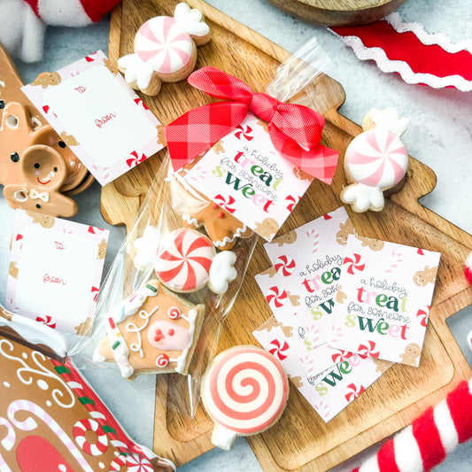 pink a holiday treat for someone sweet 2.5x2" tags - pack of 24