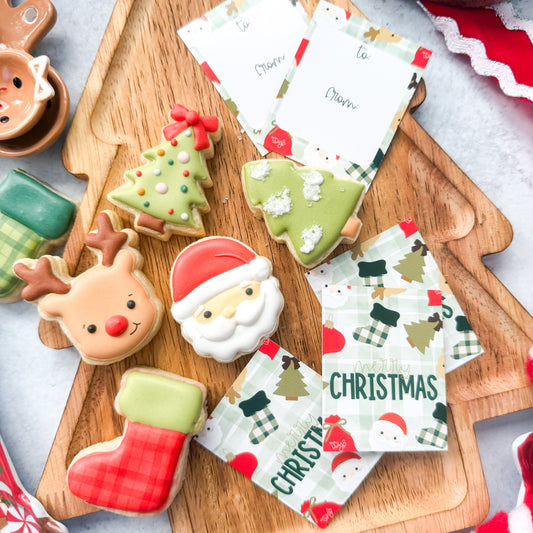 plaid merry christmas 2.5x2" tags - pack of 24