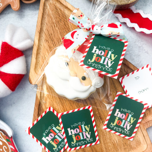 have a holly jolly christmas 2.5x2" tags - pack of 24