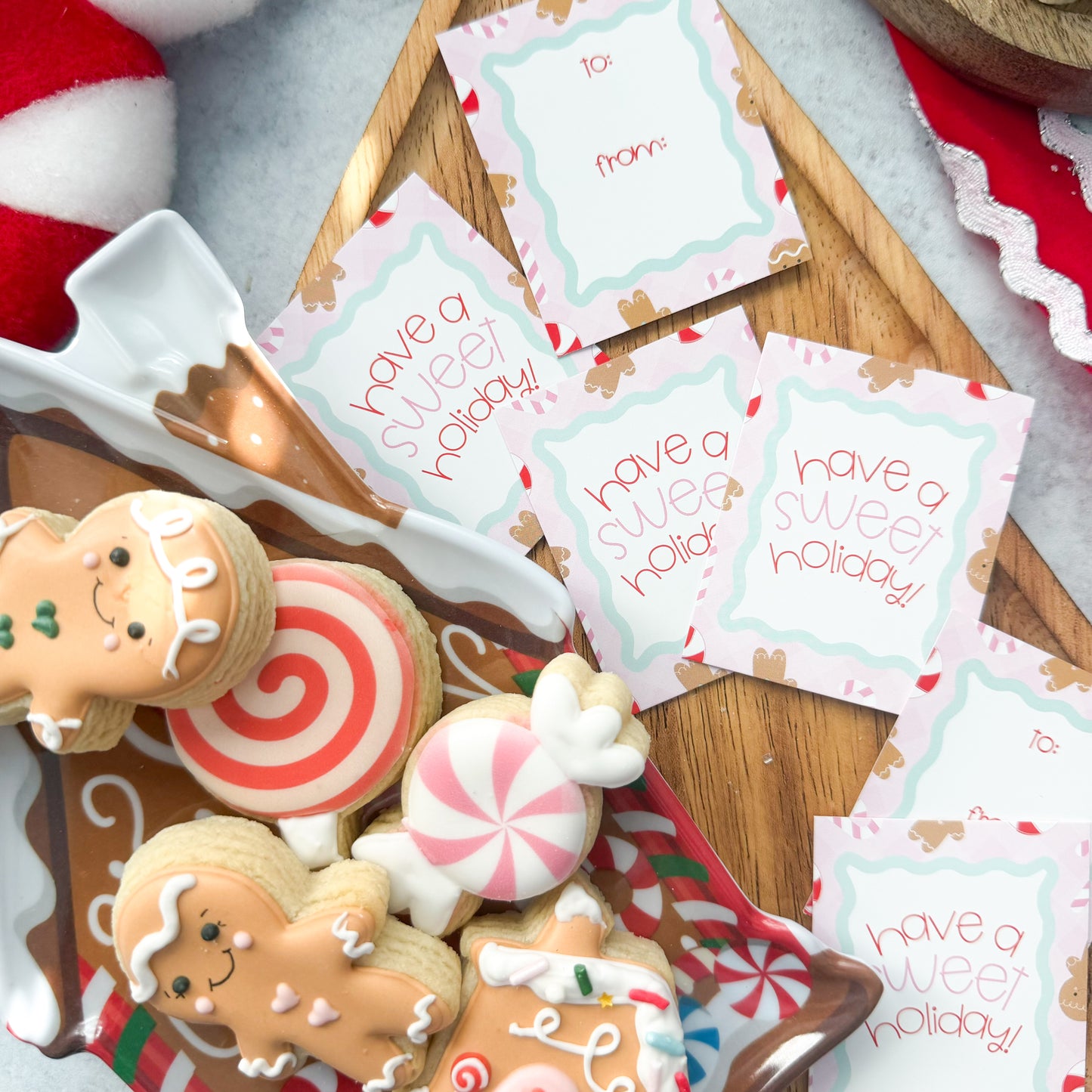 pink have a sweet holiday 2.5x2" tags - pack of 24