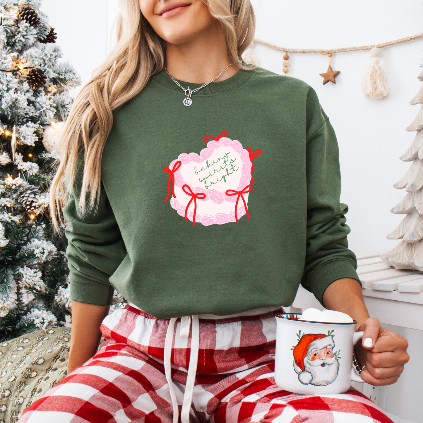 baking spirits bright cake crewneck sweatshirt
