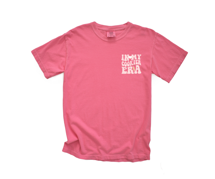 corner design "in my cookier era" t-shirt - crunchberry pink comfort colors