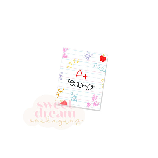 a+ teacher 2" x 2.5" tag - digital download