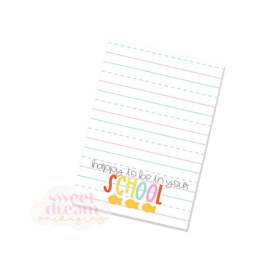 happy to be in your school cookie card - digital download