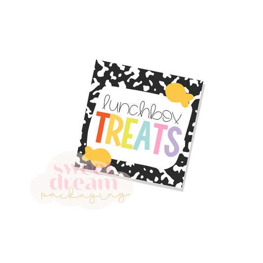 lunchbox treats 2" square tag - digital download