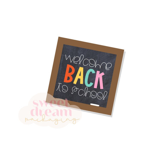 welcome back to school 2" square tag - digital download